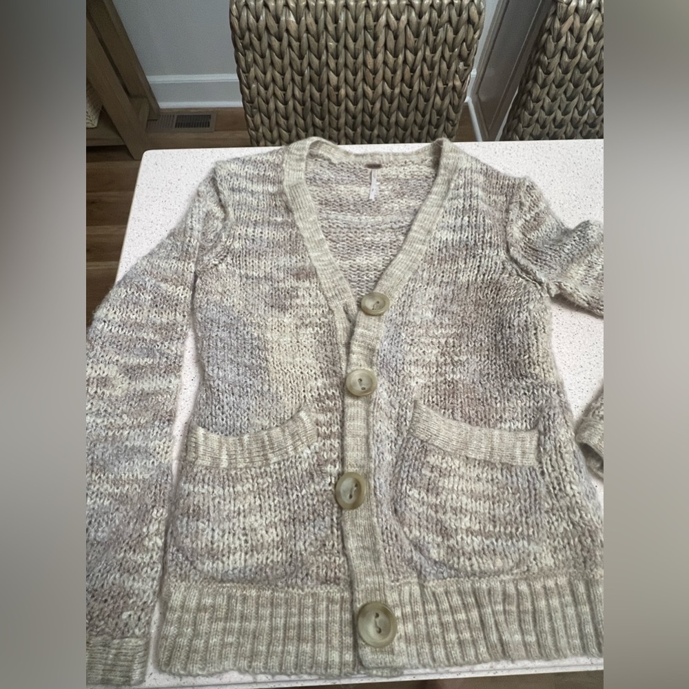 Free people  button pocket cardigan sweater size small